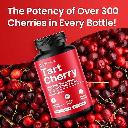 Miniatura 5 de Cápsulas de extracto de cereza ácida 3 en 1 con semillas de cúrcuma y apio para pies y articulaciones pastillas de limpieza y purga de ácido úrico,