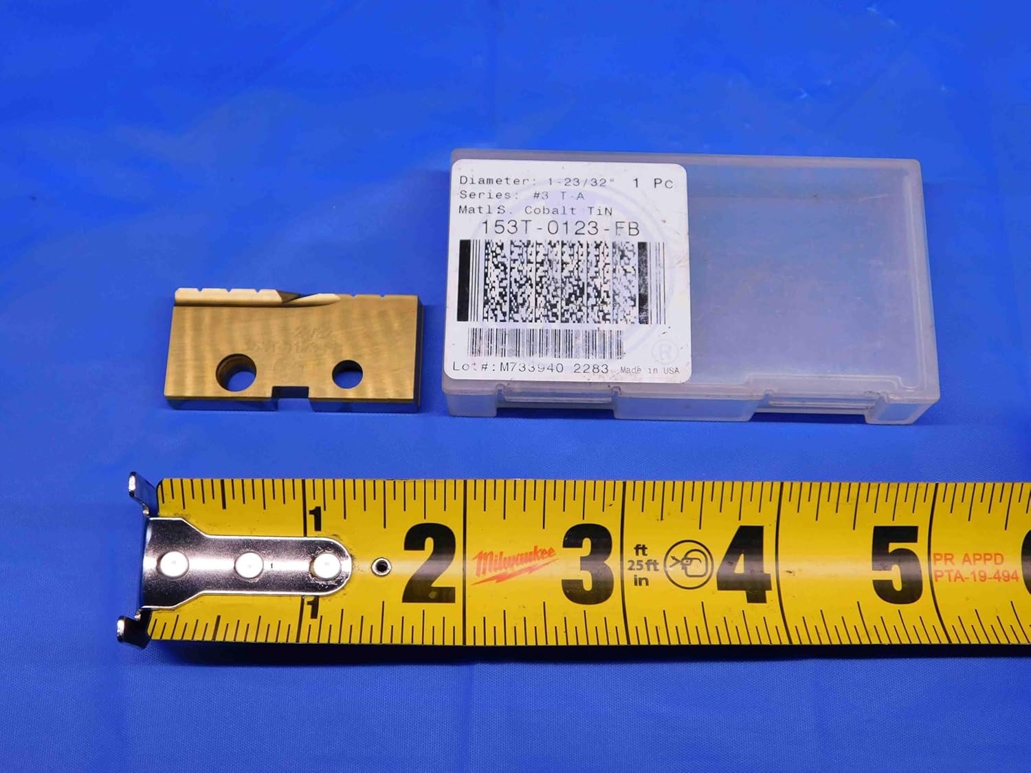 New 1pc AMEC 1 23/32 OD 153T-0123-FB TiN Cobalt Spade Drill Insert Series #3 T-A - BR6318AY4