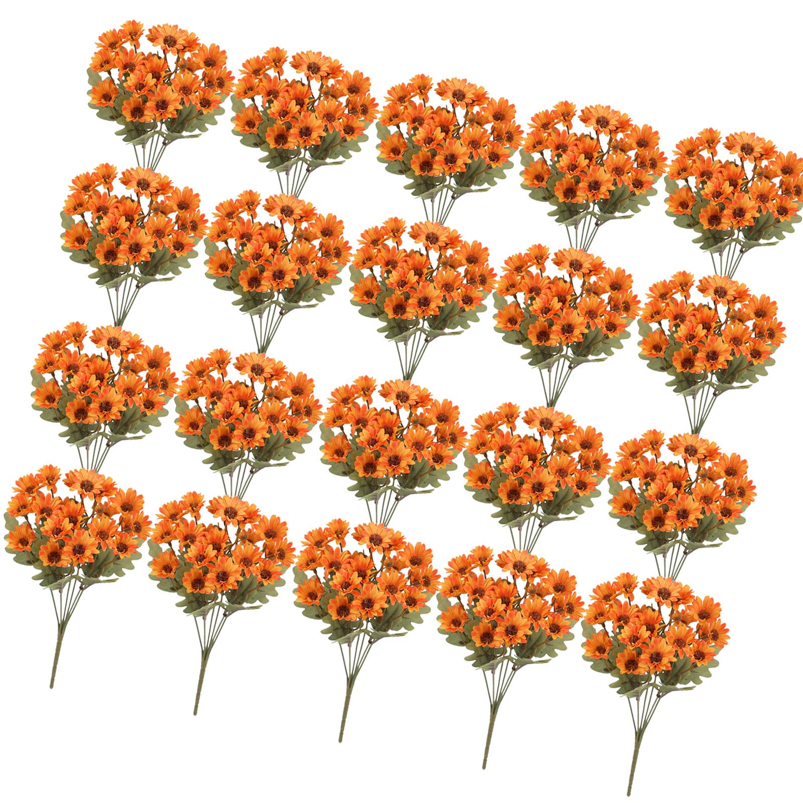 Piceioep 25Pcs Colorful Camomile Flower Weather Resistant Flower Bouquet for Garden Backyard Wedding Decoration Decorative