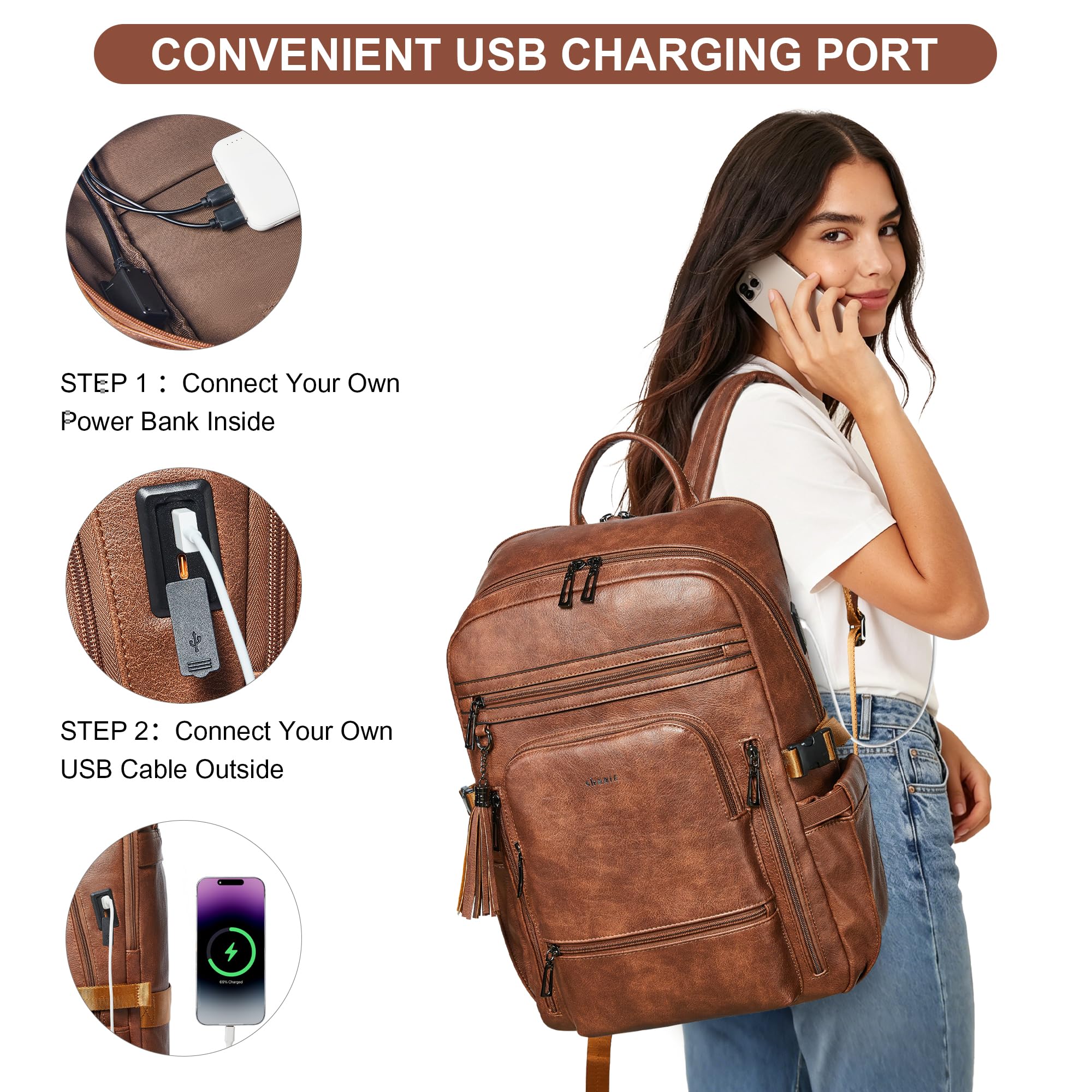 Shrrie Mochila de viaje para portátil de 17 pulgadas, gran capacidad 28L