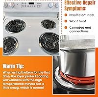 Vista 7 de W10196405 W10196406 - Sartenes de goteo para estufa eléctrica y MP22YA para estufa eléctrica Whirl-pool Ama-na May-tag – 2 × 6 pulgadas 2 × 8