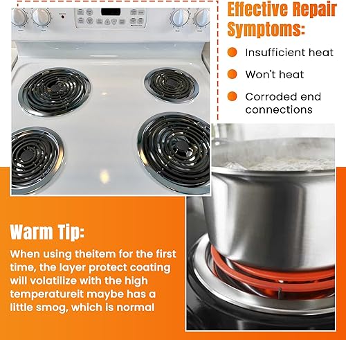 Miniatura 7 de W10196405 W10196406 - Sartenes de goteo con ranura de bloqueo y quemadores de estufa MP22ya repuesto para estufa eléctrica Whirl-pool Ama-na -