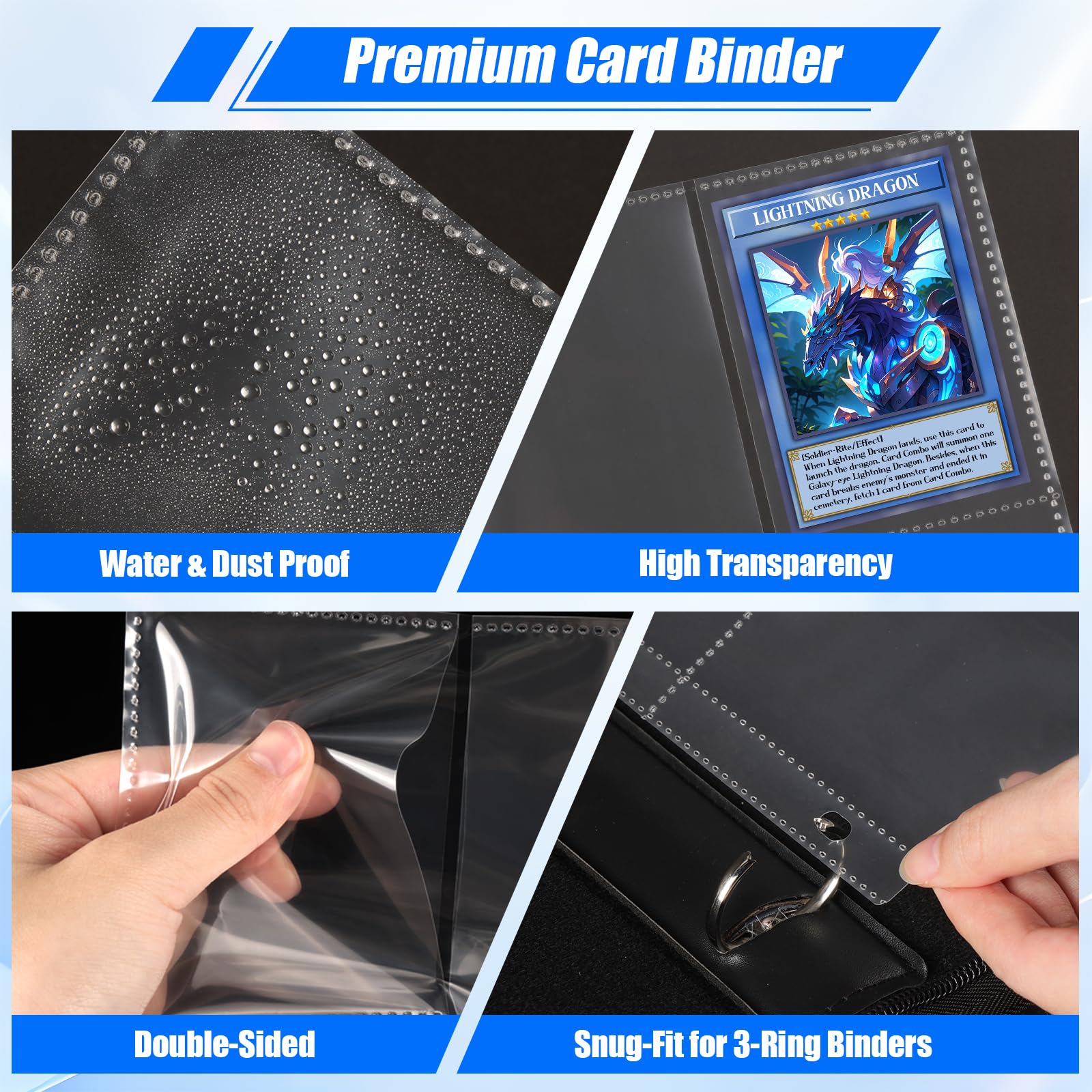 9 pocket pages - side loading - 18 kaarten per pagina
