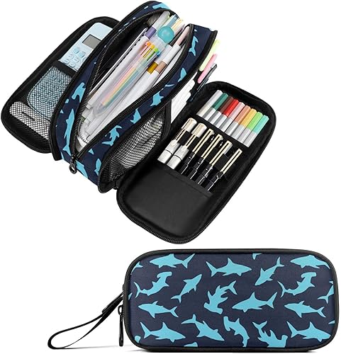 Miniatura 15 de Fustylead Estuche grande de mariposa azul, bolsa de papelería portátil minimalista con asa para escuela, escuela, oficina, viajes Mariposa