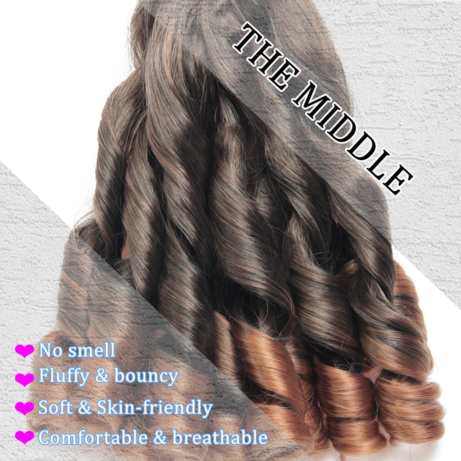 WoWCFyyds 8 Packs French Curl Braiding Hair 12 Inch Loose Wave Spiral Curly Braiding Hair Extensions 50g/Pack Soft French Curls Synthetic Hair Extensions for Braiding(1B/30) - Image 4