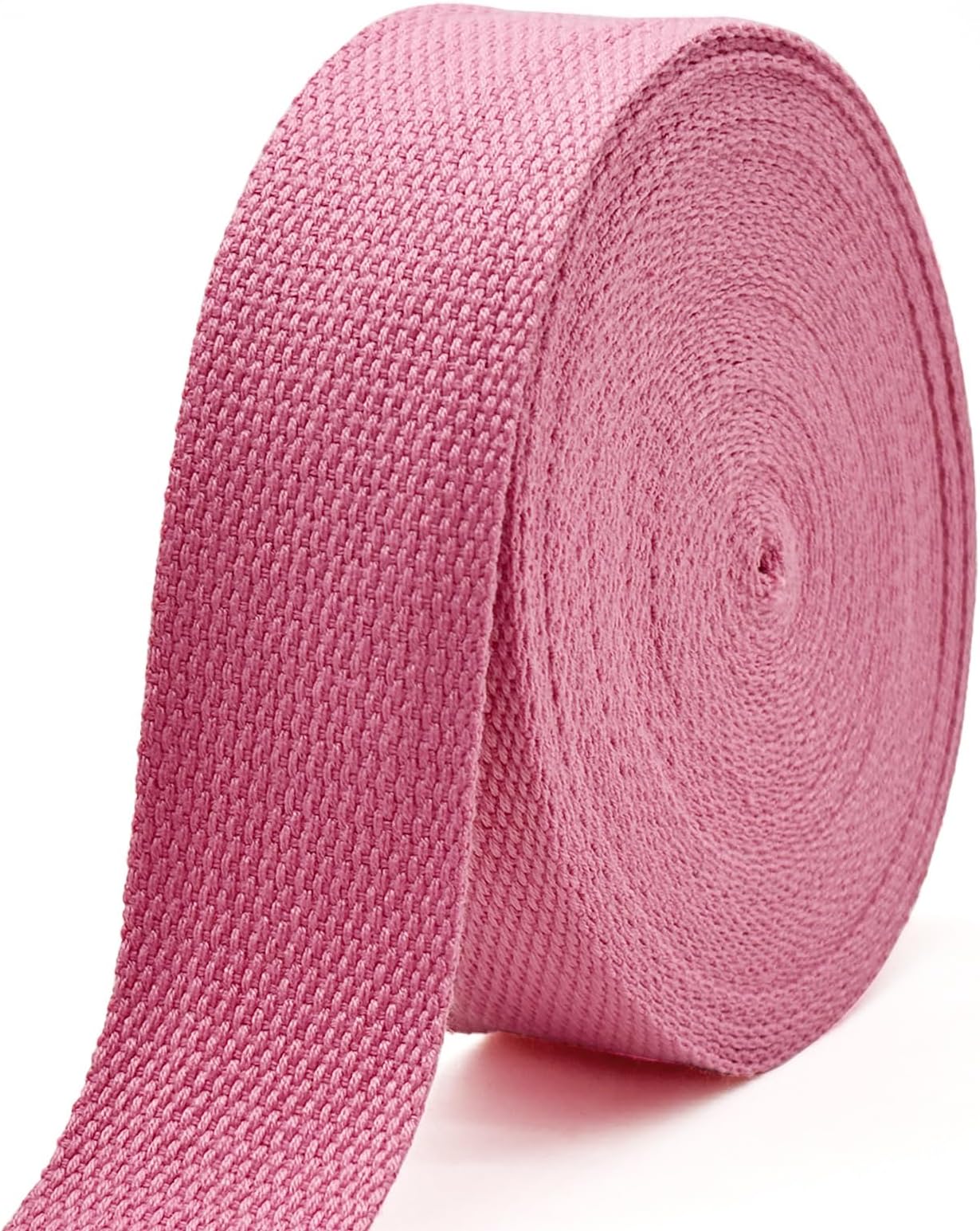 1.5 Inch Cotton Webbing Straps - 12 Yards Polyester Plain Weave Webbing for Sewing, DIY Bag Handles, Tote Bag Straps, Pet Collars, Dog Leashes and Craft Projects (Pink)