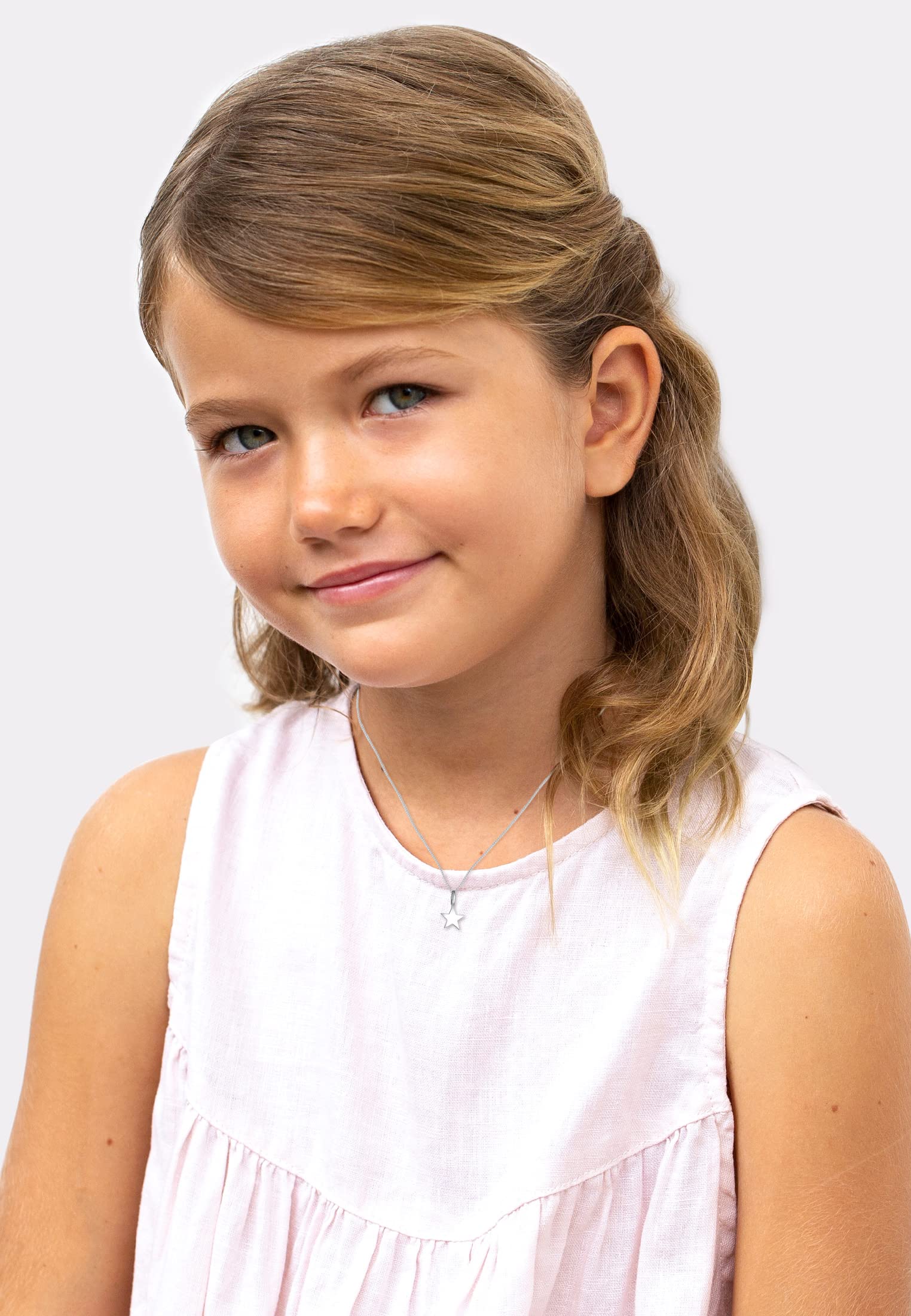 Elli Collares Mujeres Juego Colgante de Estrella Cut-Out Madre Hijo en Plata de Ley 925