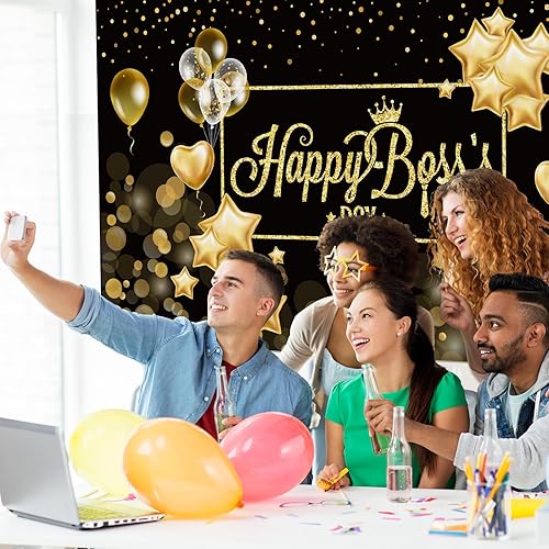 Miniatura 6 de Mixweer Fondo de 71 x 43 pulgadas para el Día del Jefe, cartel internacional para fotografía de oficina, decoración de fondo, suministros de fiesta