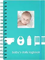 Pearhead Livro de registro diário do bebê, 50 páginas fáceis de preencher para rastrear e monitorar a programação do seu bebê recém-nascido