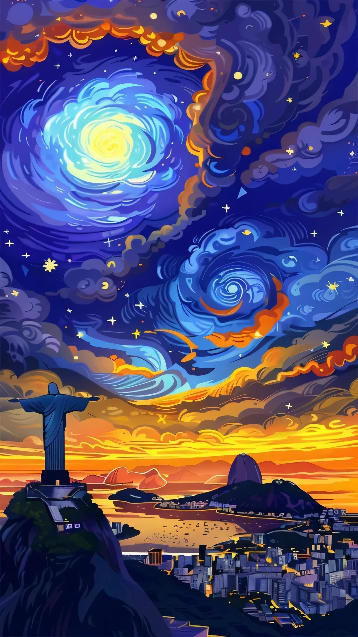 ARTGOTO Large Paint by Numbers for Adults Rio de Janeiro