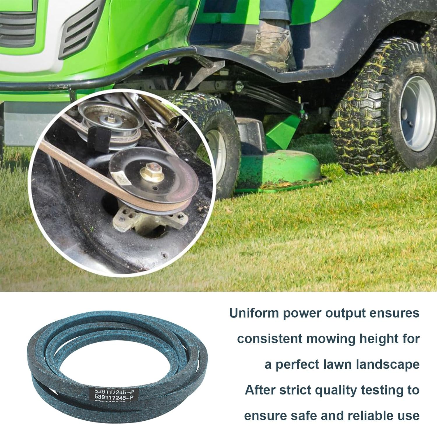 539117245 Lawn Mower Deck Belt 5/8" x 123'' Fits for AYP/Husqvarna 539117245 Drive Belt, for Ref No B-120, Bad Boy 041-0120-00, Everride 112616 with 46" Deck