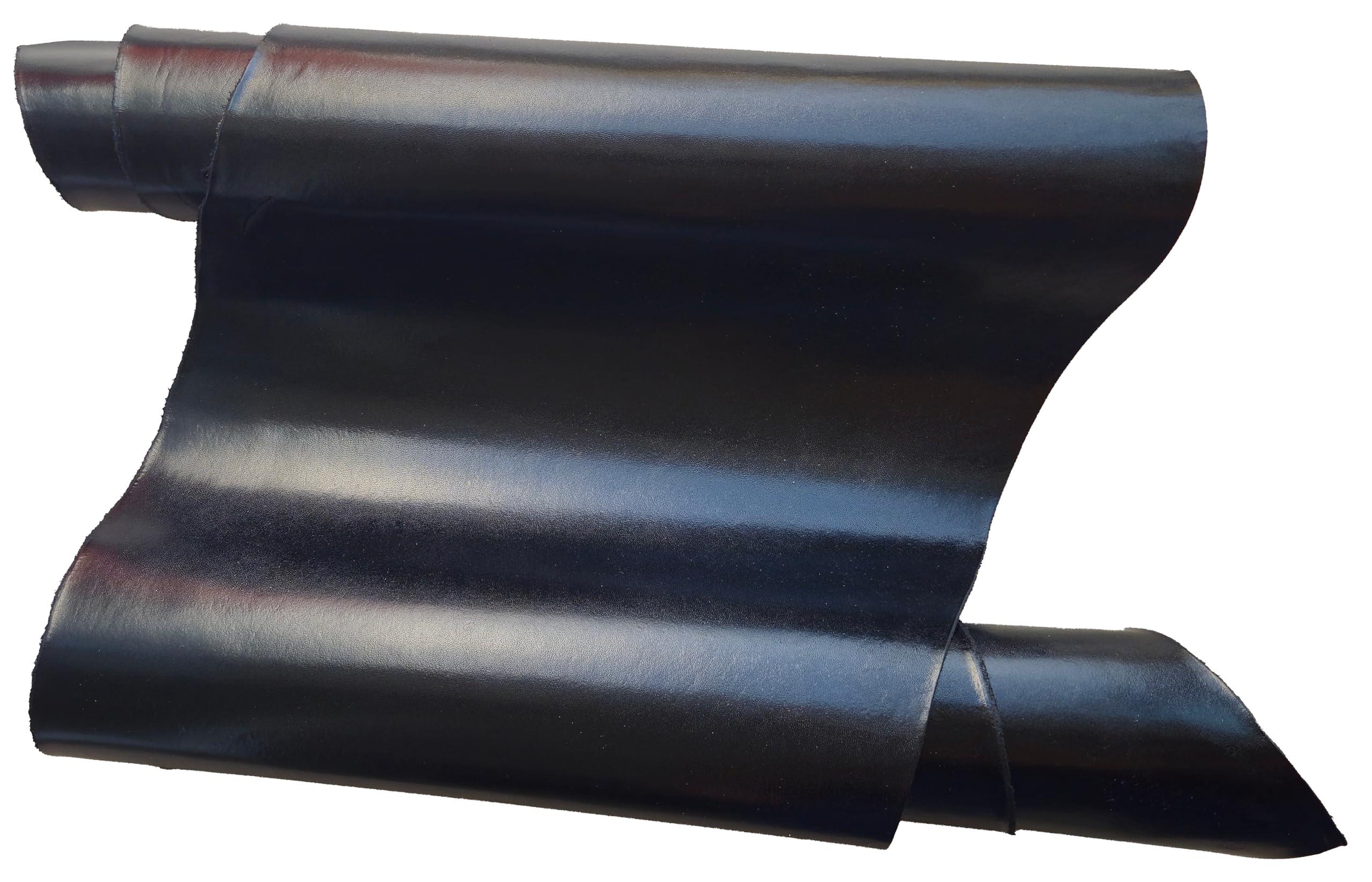 Tagli in pelle sintetica 1,6 mm - Abbronzata al vegetale (Vegetable Tanned) Vera Pelle Fiore Made in Italy - Piastre in pelle per bricolage, cucito, rilegatura, mobili e artigianato (nero, 0,79 m2)