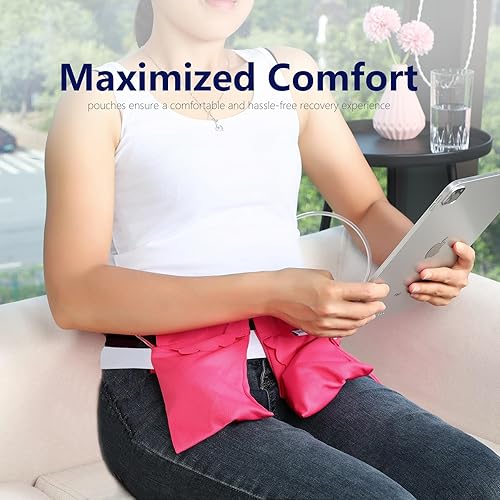 Miniatura 5 de Mastectomía Bolsa de drenaje y ducha para soporte ajustable comodidad (rosa), rosa