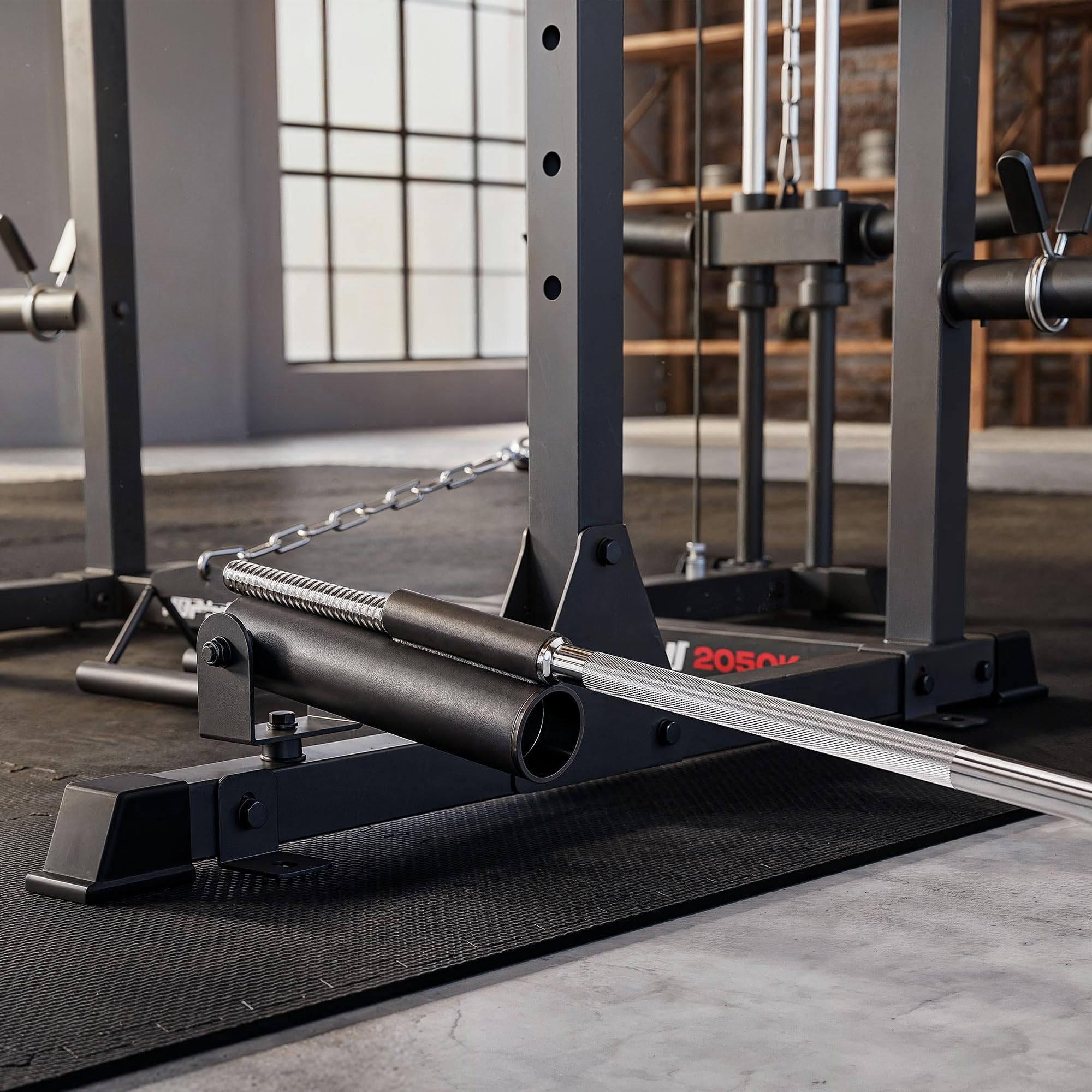 Hop-Sport Power Rack HS-2050K mit Latzug und Kabelzugstation, Power Cage mit Klimmzugstange, Sicherheitsablagen, Landmine, Squat Rack und Langhantelablage für Home Gym Krafttraining zuhause