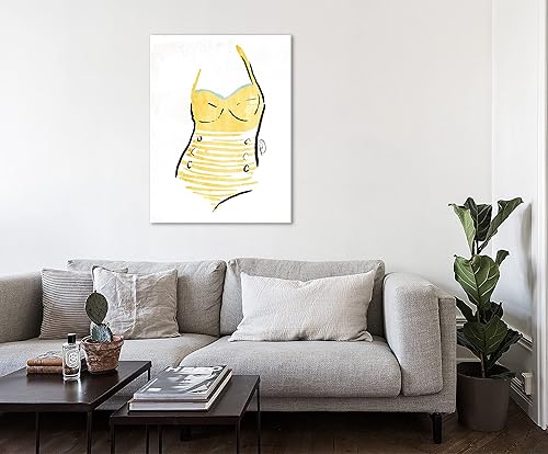 Miniatura 3 de Jaxson Rea "Vintage Swimsuit Pastel II Gallery Wrapped Canvas by Onrei, 12" x 16"