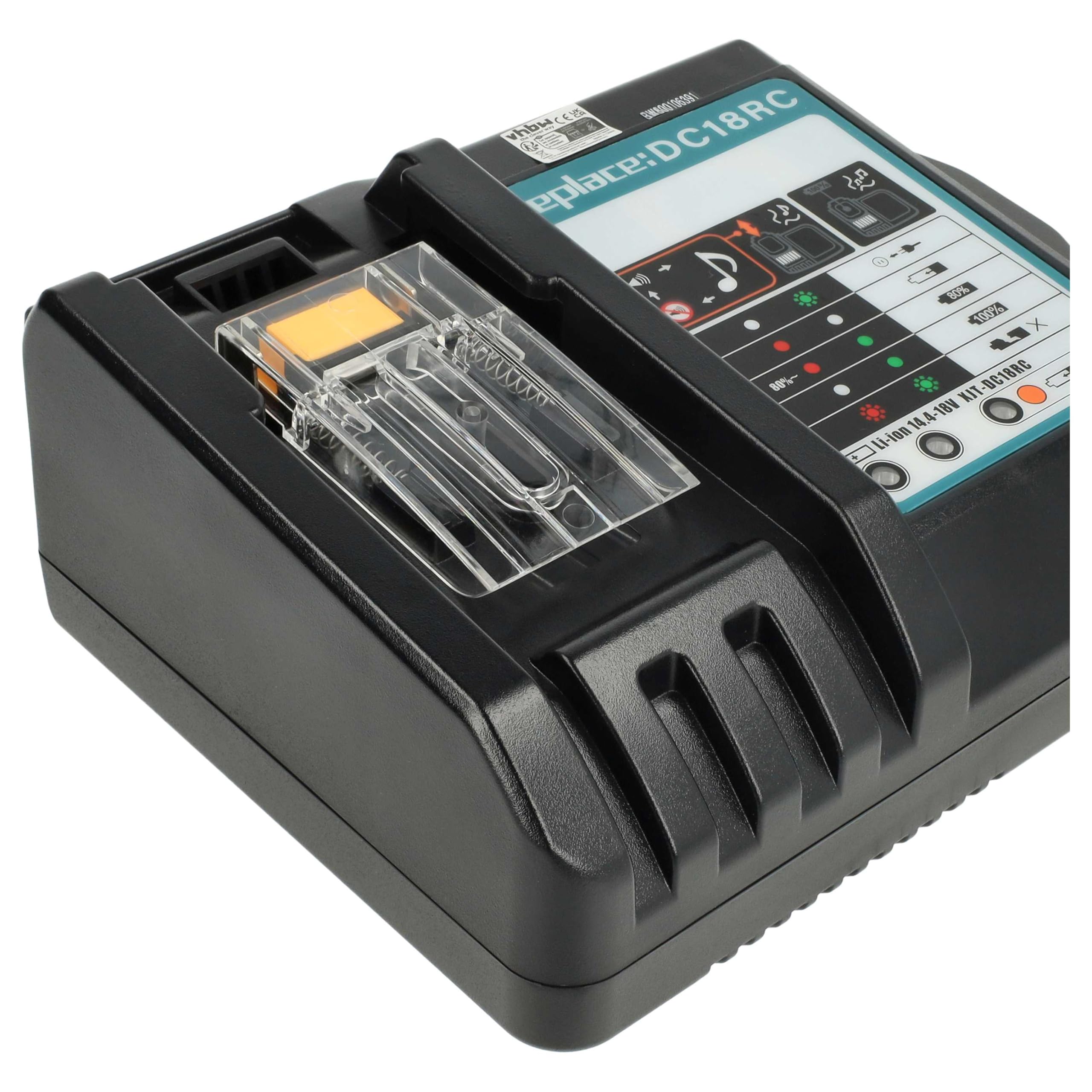 Ersetzen Für Makita Ladegerät DC18WA 100V-240V 2.0A Lithium-Ionen-Ladegerät, 14,4-18 V für