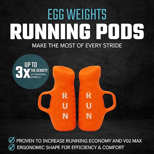Miniatura 3 de Egg Weights Juego de pesas de mano de aleación de metal de 2.0 libras para correr, entrenamiento al aire libre para adultos, 2 cápsulas, 1.0 libras