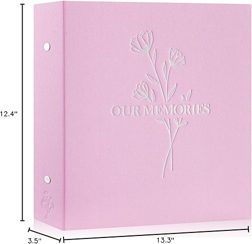 Vista 76 de Lanpn Álbumes de fotos pequeños de 4 x 6 pulgadas, 50 imágenes, paquete de 2 unidades, mini capacidad de lino Our Memories, juego de bolsillos