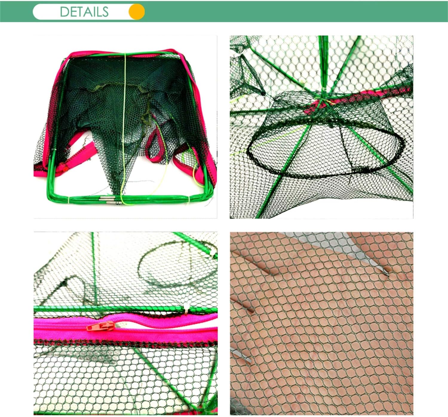 Foldable Bait Trap Fishing Net - Hand Cast Cage for Catching Fish Shrimp Crab Crawfish
