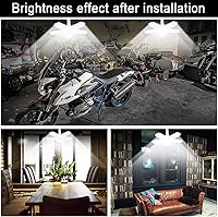 Vista 6 de LED Garage Lights, 100W Deformable Led Garage Ceiling Lighting 11000LM E26/E27 Daylight 6000K Super Bright Garage Light Adjustable Garage Light for