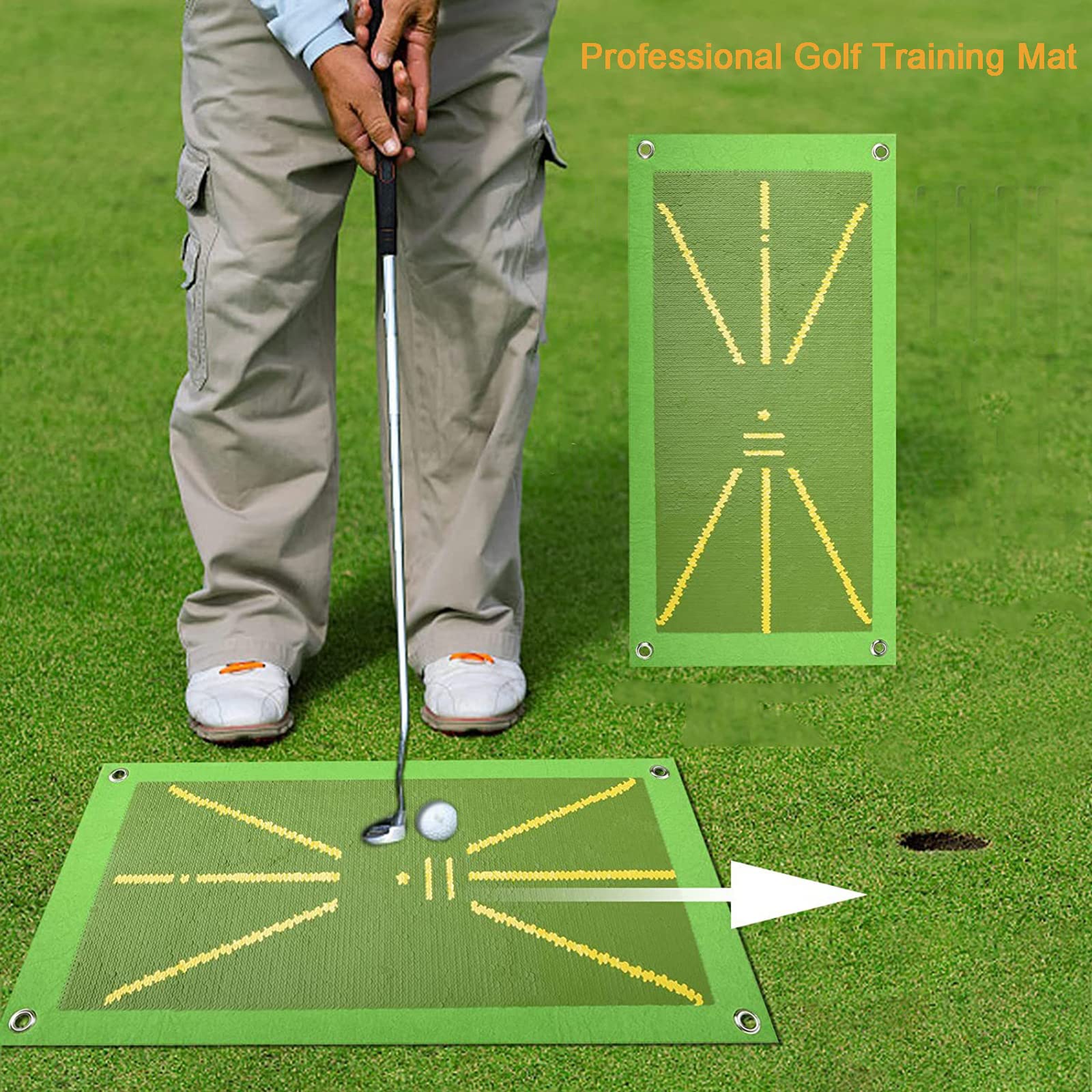 Tapis d'entraînement de Golf Hitting - Analysez Votre Swing et Améliorez Votre Technique avec Notre Tapis de Frappe de Golf pour Intérieur/Extérieur Résistant à la Déchirure et Antidérapant