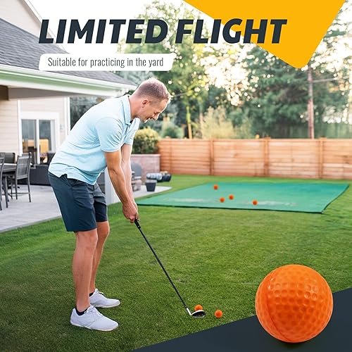 Miniatura 3 de Jaya Pelotas de práctica de golf de espuma, paquete de 12 o 32 unidades, sensación realista y vuelo limitado, suaves para entrenamiento en