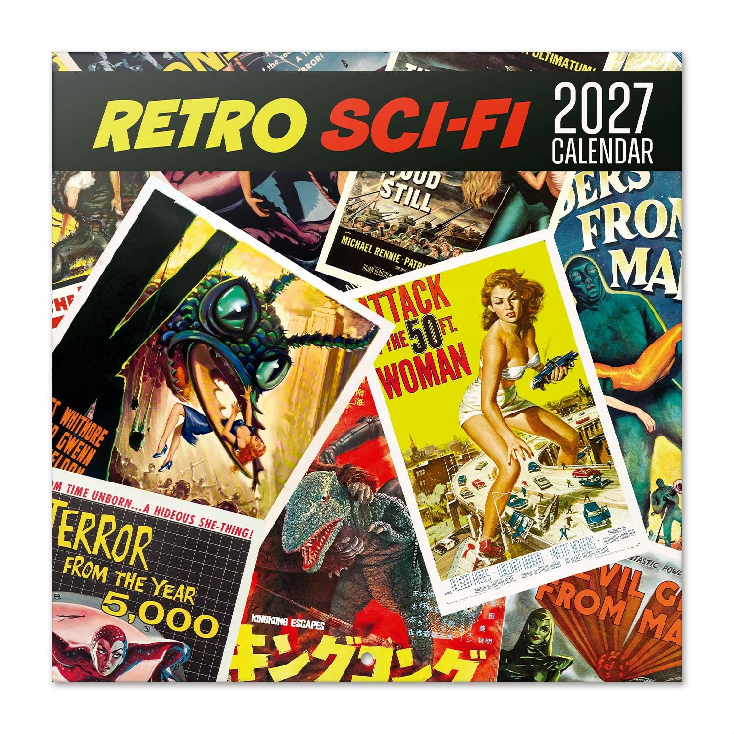 Grupo Erik Retro Sci-Fi 2027 Wall Calendar, Vintage Gifts — image 1