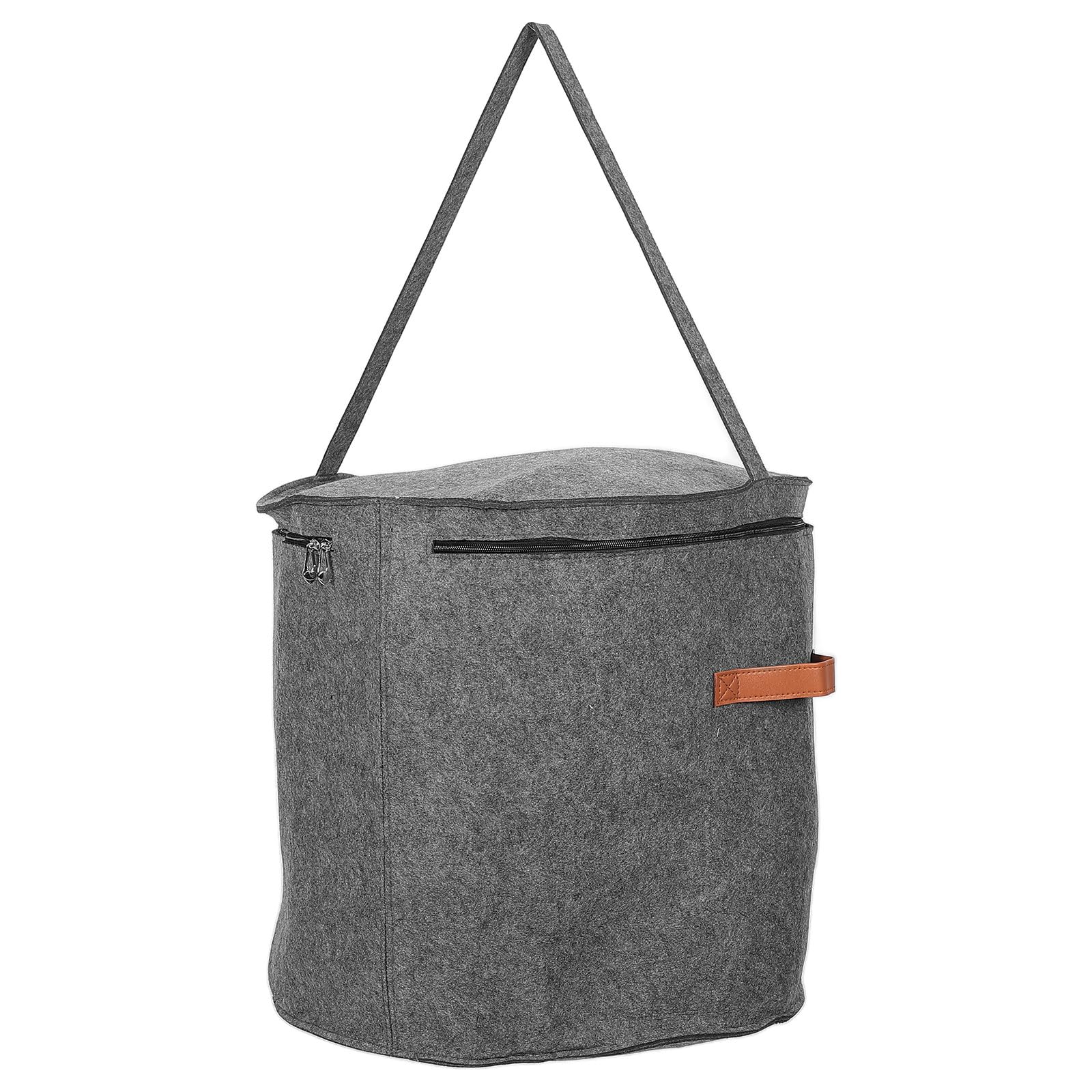 Anti-poussière boîte à chapeaux ronde grise 49x43 cm pour éviter la déformation des casquettes