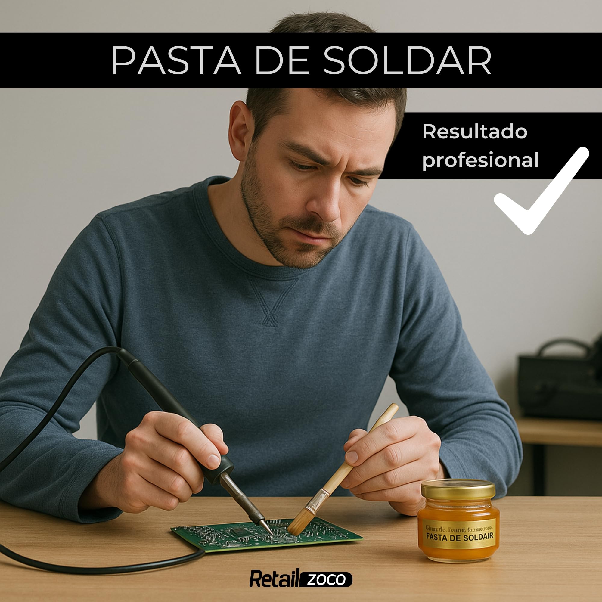 Flux de Soldadura, Pasta De Soldadura Sin Plomo, Flux decapante, Soldadura en Pasta, Ideal para soldadura con o sin plomo, Limpia el soldador y alarga su duración, Capacidad 50 cc - imagen 2