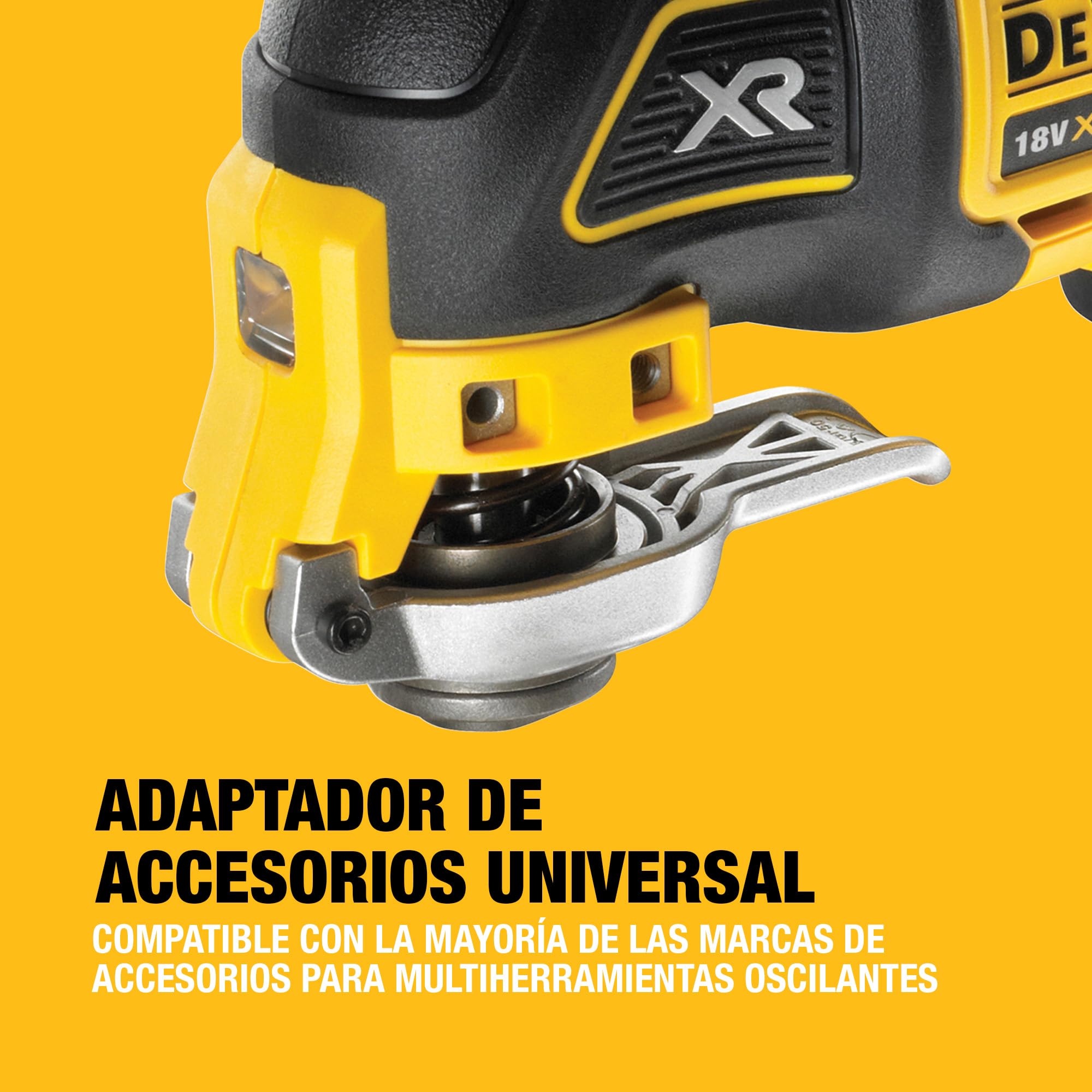DEWALT Multiherramienta Oscilante Sin Escobillas 18V XR, Sin Batería ni Cargador, DCS355N-XJ