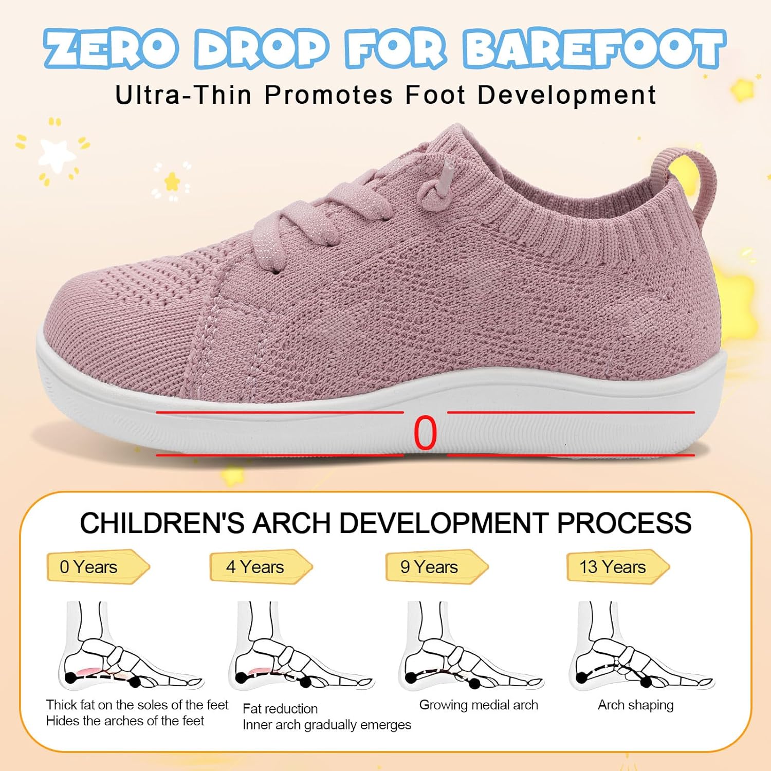BARERUN Wide Toddler Shoes Barefoot Boys Girls Kids Breathable Sneakers Slip on Tennis Shoes Zero Drop Minimalist Non-Slip Walking Indoor Outdoor Sneakers - Image 6