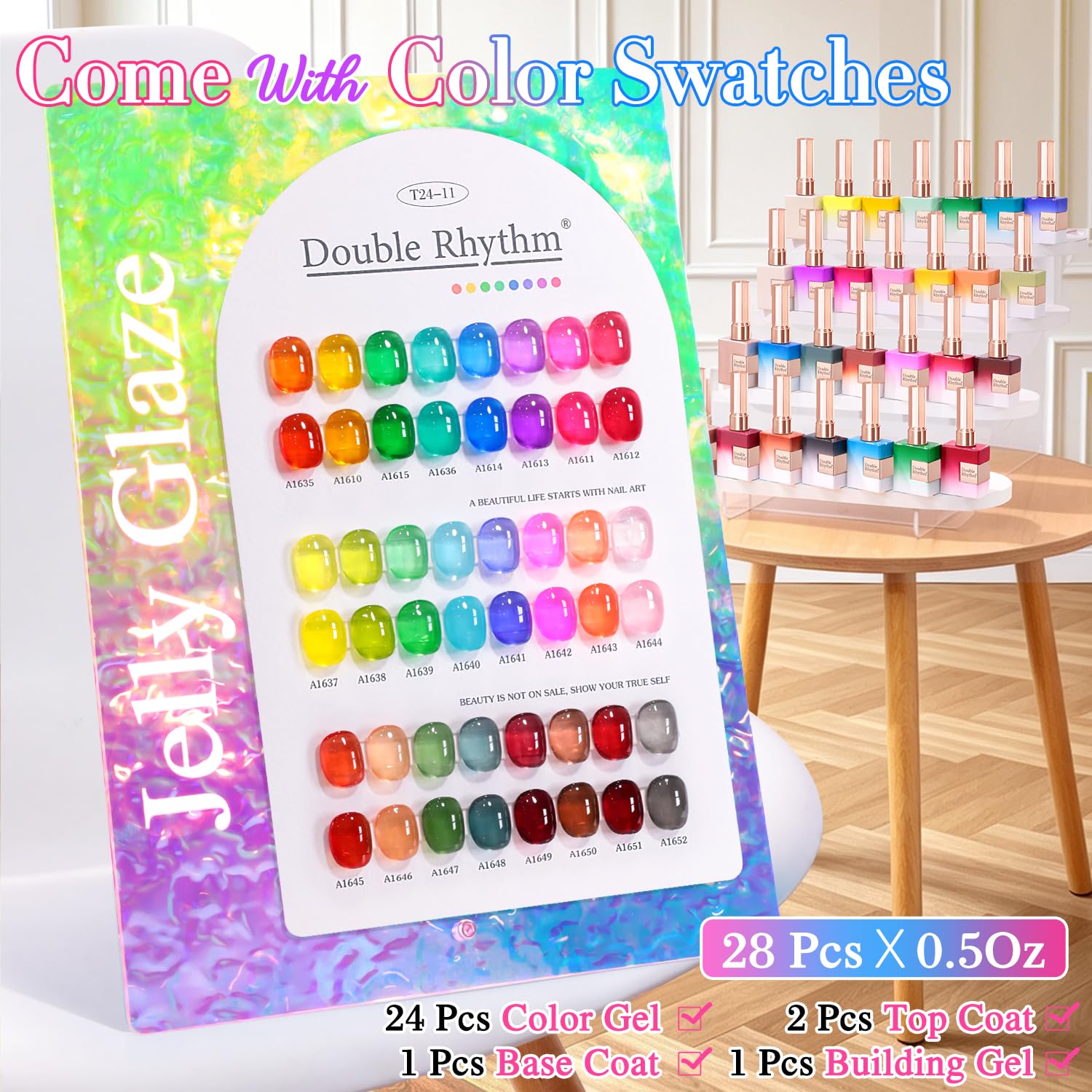 Amazon.com: Double Rhythm 28Pcs 0.5Oz Gel Nail Polish Set Same
