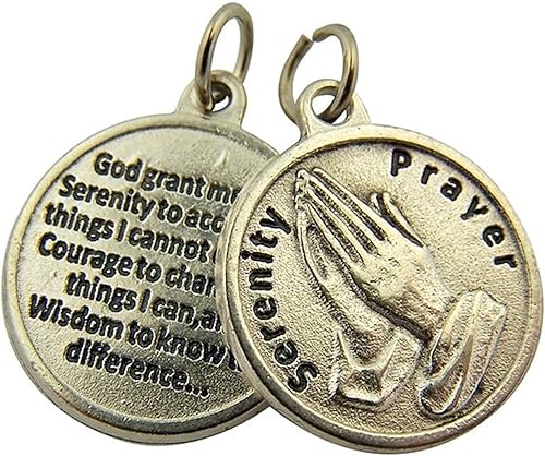 Miniatura 9 de Medalla de santos católicos con base de alpaca con colgante que contiene una oración de protección 34 de pulgada