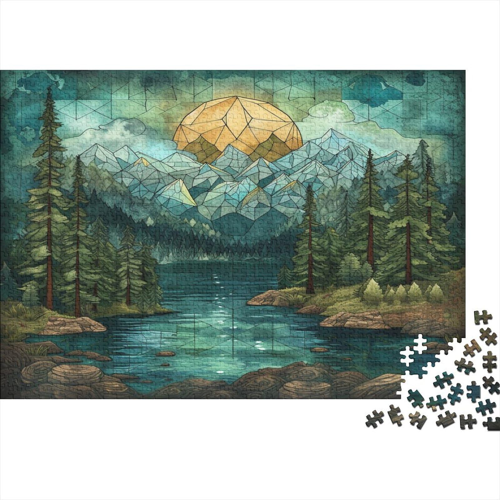 Rivers Puzzles 1000 elementów, puzzle dla dorosłych, puzzle - wysokiej jakości nadruk 1000 sztuk (75 x 50 cm)