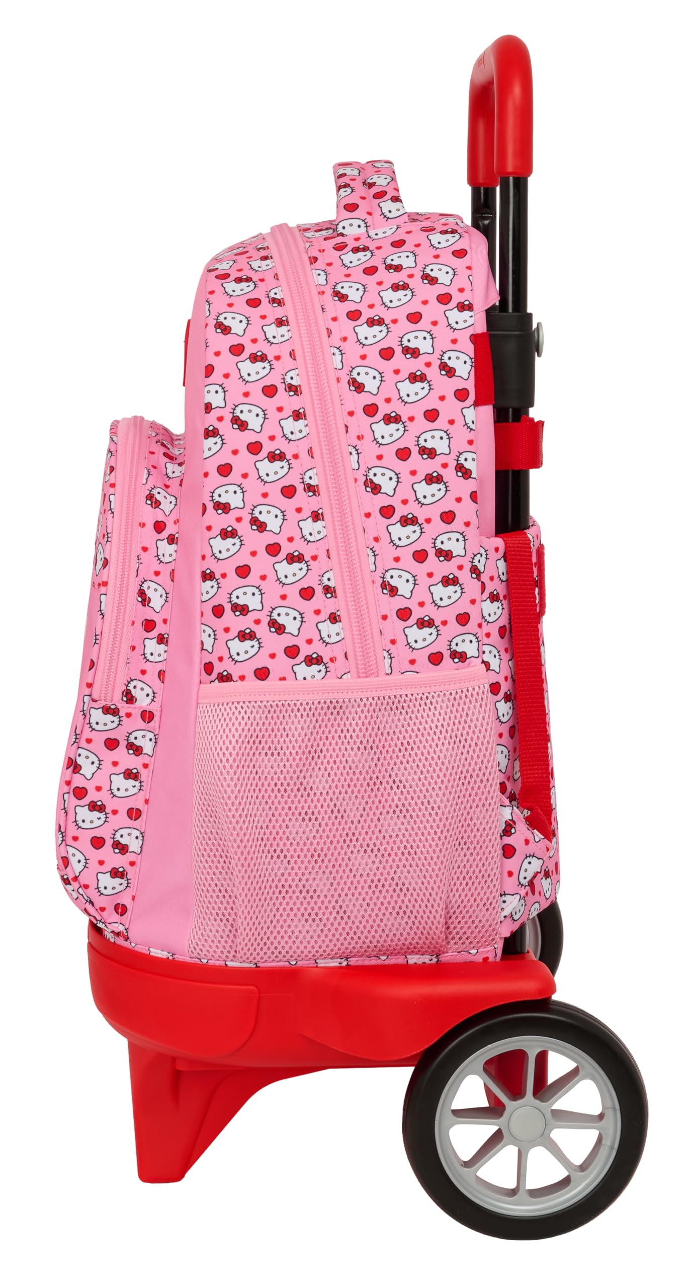 safta HELLO KITTY - Zaino grande con ruote, Compact Evolution, rimovibile, ideale per bambini di diverse età, comodo e versatile, qualità e resistenza, 33 x 22 x 45 cm
