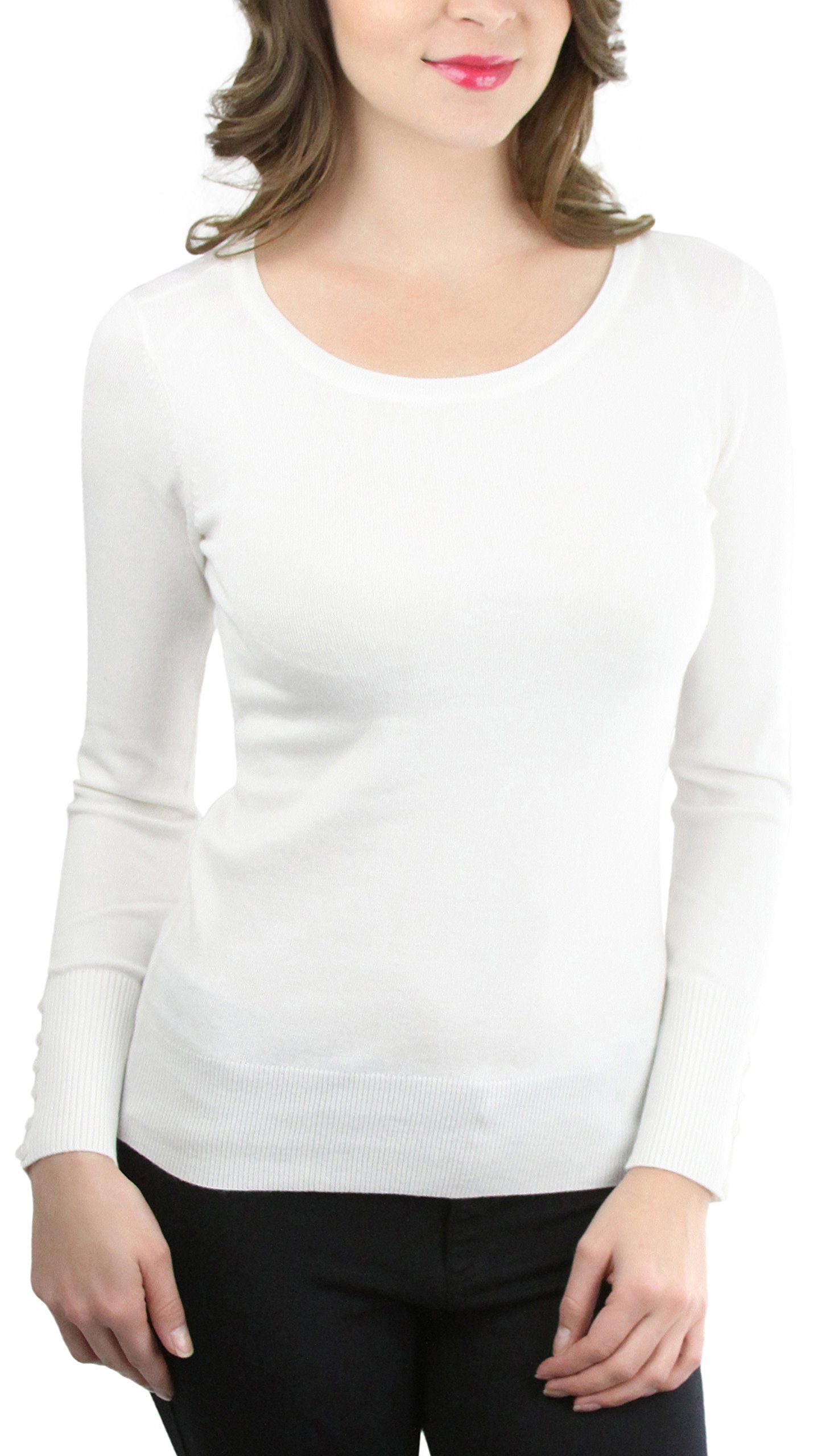 ToBeInStyle Women's Classic Long Sleeve V-Neck Pullover Sweater