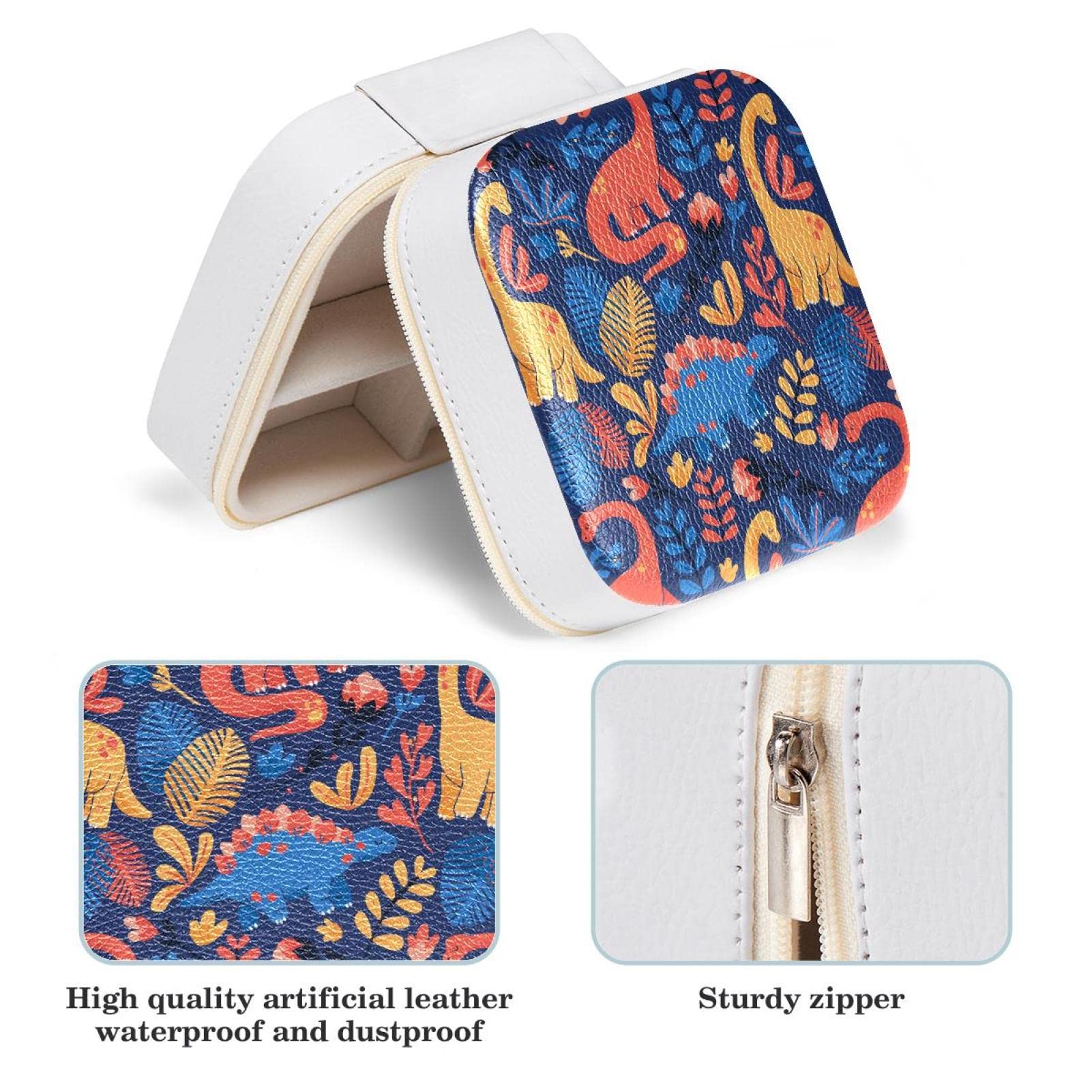 Scatola Portagioie In Similpelle Con Interno In Pile | Astuccio Organizer Per Collane E Bracciali | 7x8x4 Cm | Elegante Confezione Regalo - 2