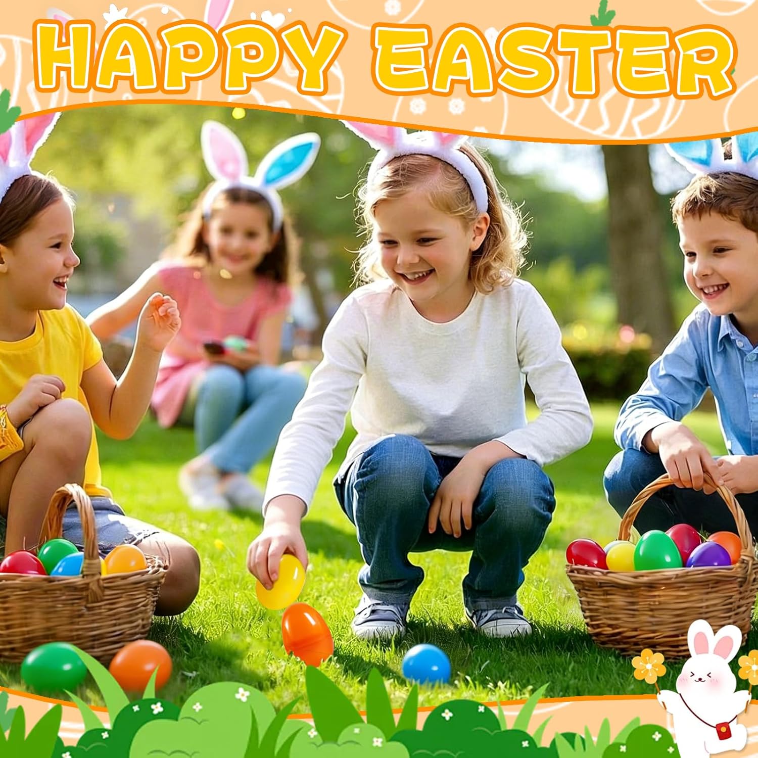 42 Pack Prefilled Easter Eggs with Plush Bunnies,Pre Filled Easter Eggs with Stuffed Toys Inside,Easter Basket Stuffers Fillers for Kids Easter Egg Hunt,Classroom Prize Supplies