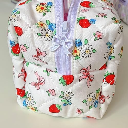 Miniatura 6 de Lindas bolsas de maquillaje de coqueta floral, Baya dulce blanca, Linda coqueta estética