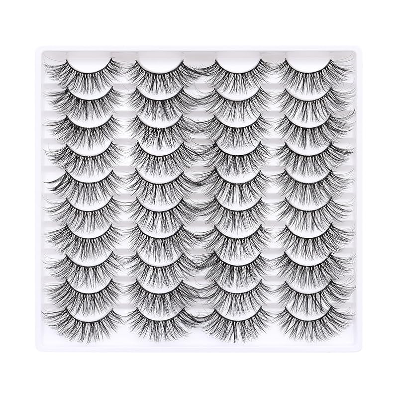 Cílios postiços Azenlo estilo 20-065, efeito 3D, 14 mm, 20 pares