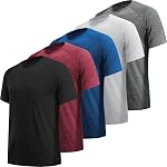 MLYENX Chemises d'entraînement pour hommes Port sportif Hydratant d'humidité, hommes à sec rapide Shirts actifs Gym T Shirt