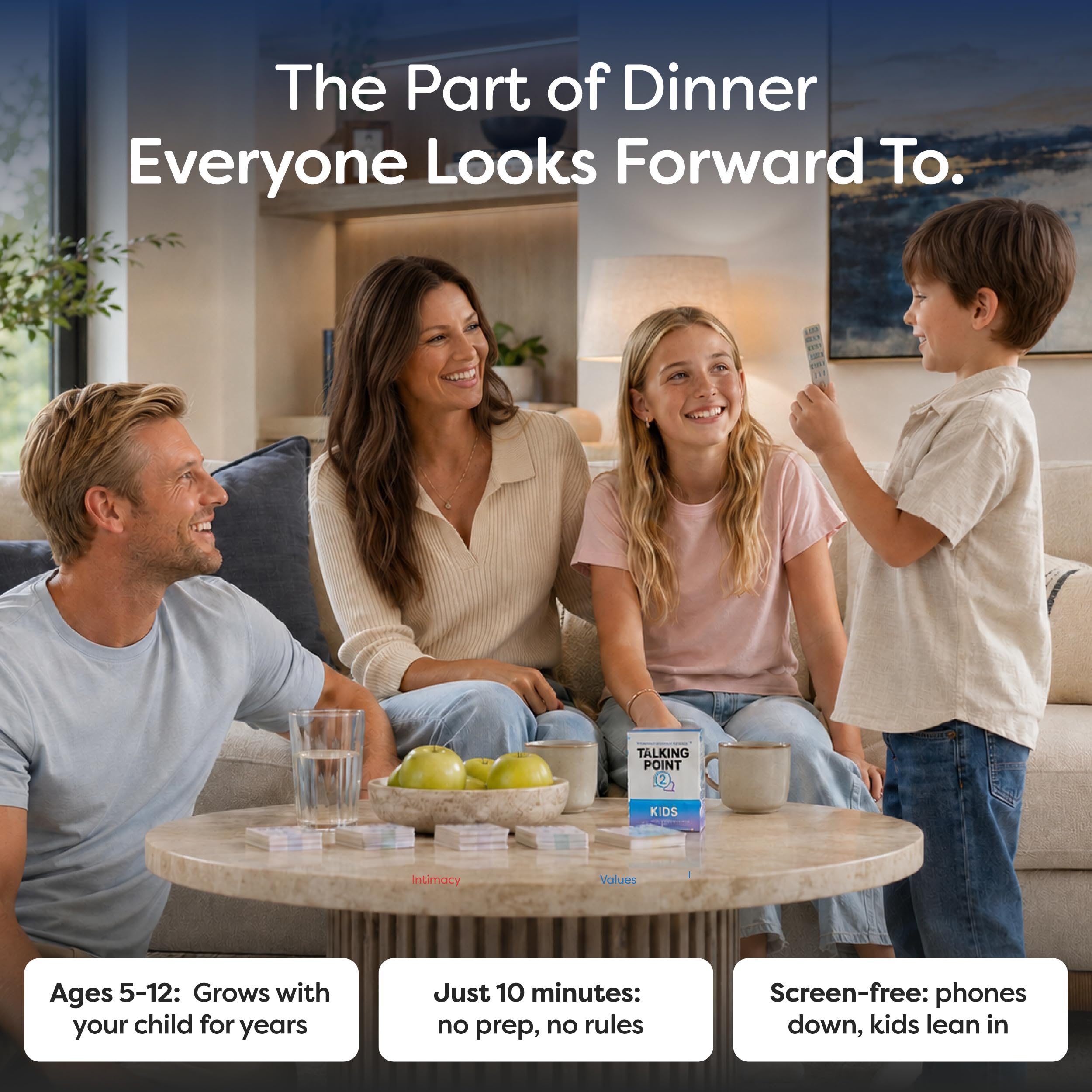 200 Kids Conversation Cards for Age 5-13; Fun Question Card Game for Family
