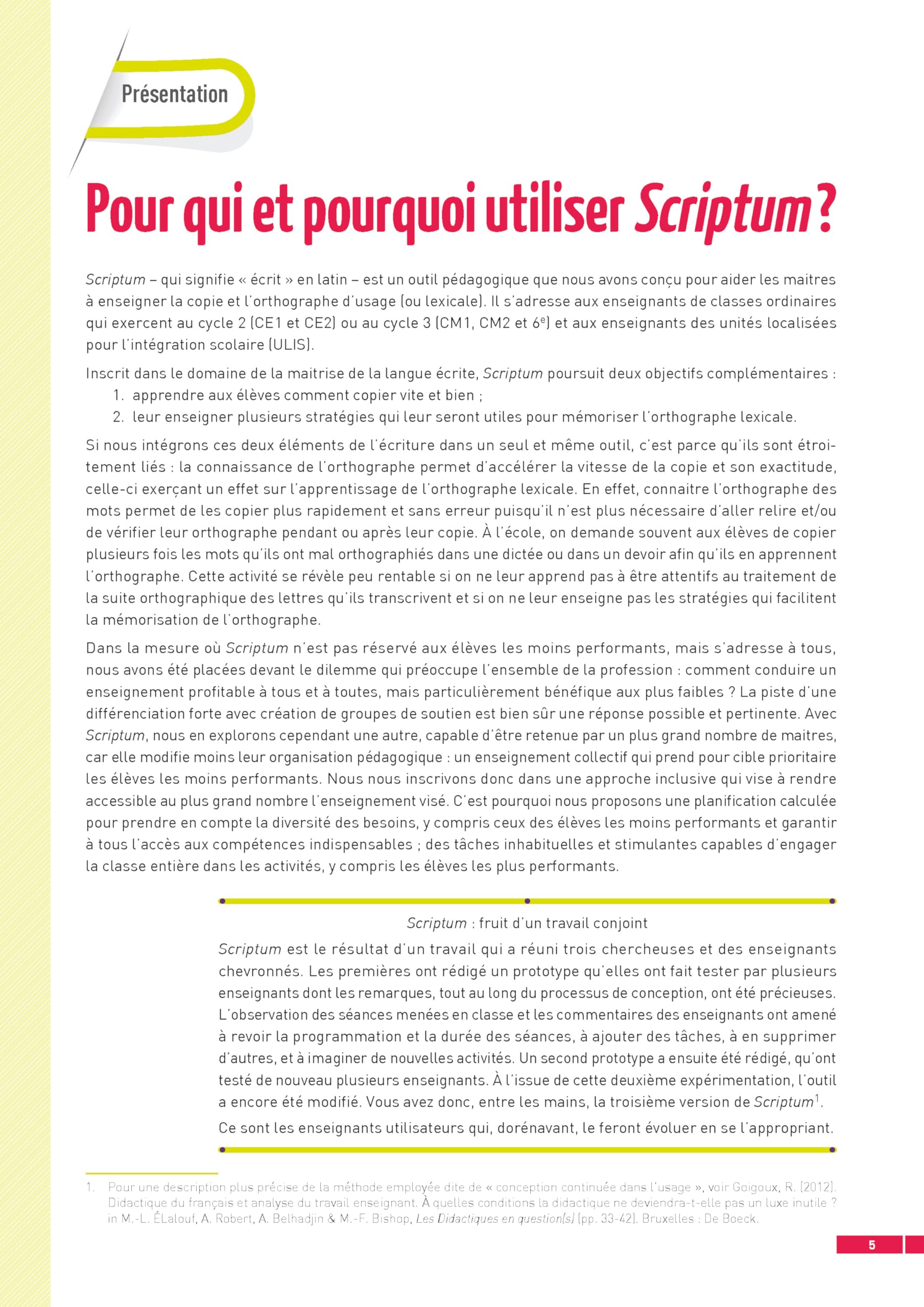Scriptum - Apprendre à écrire : copier et orthographier CE1 CE2 Cycle 3 ULIS (+ ressources numériques)