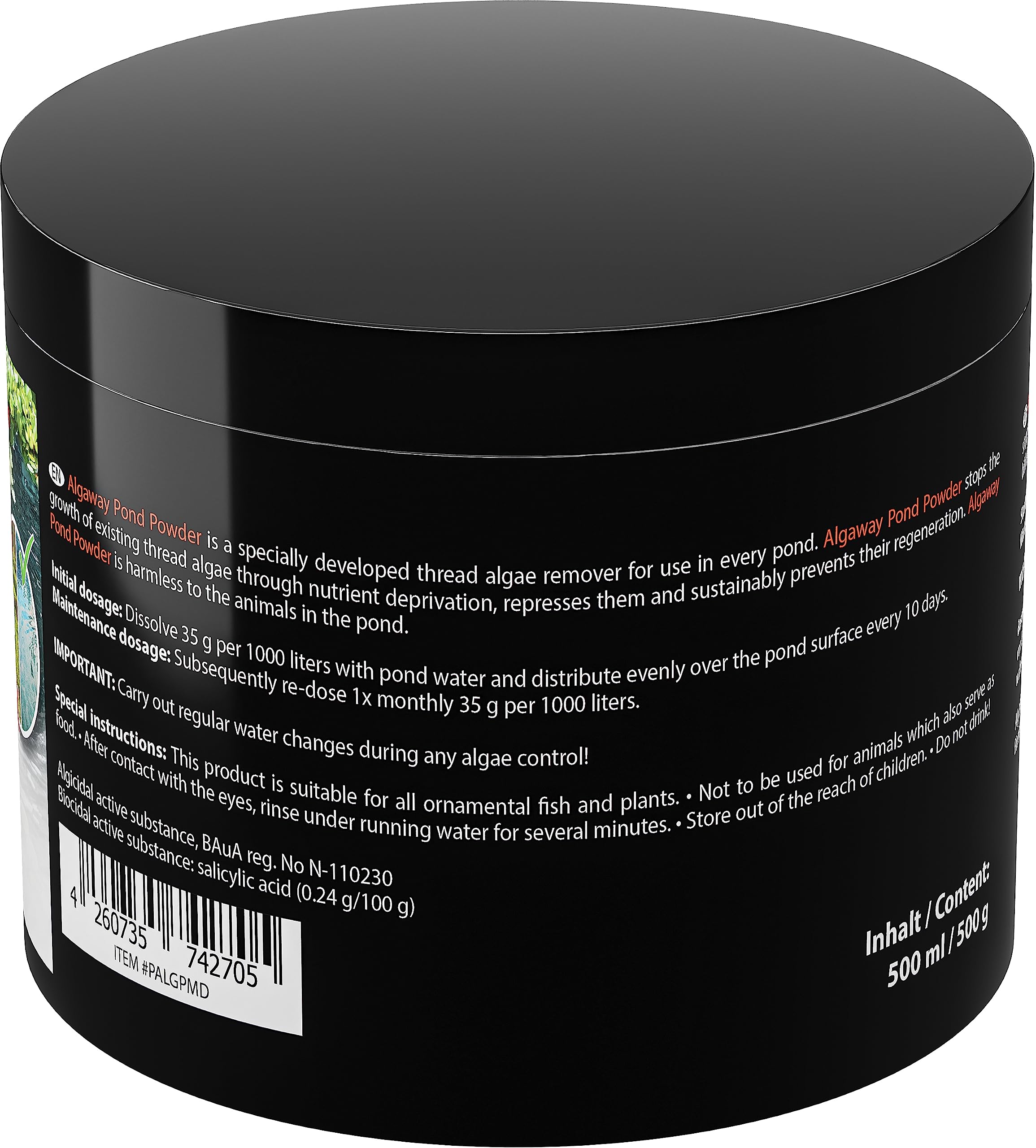 Thread Algae Remover for Ponds, ARKA AlgAway Powder 500g, eco-friendly algae control for garden ponds, prevents regrowth - Image 3