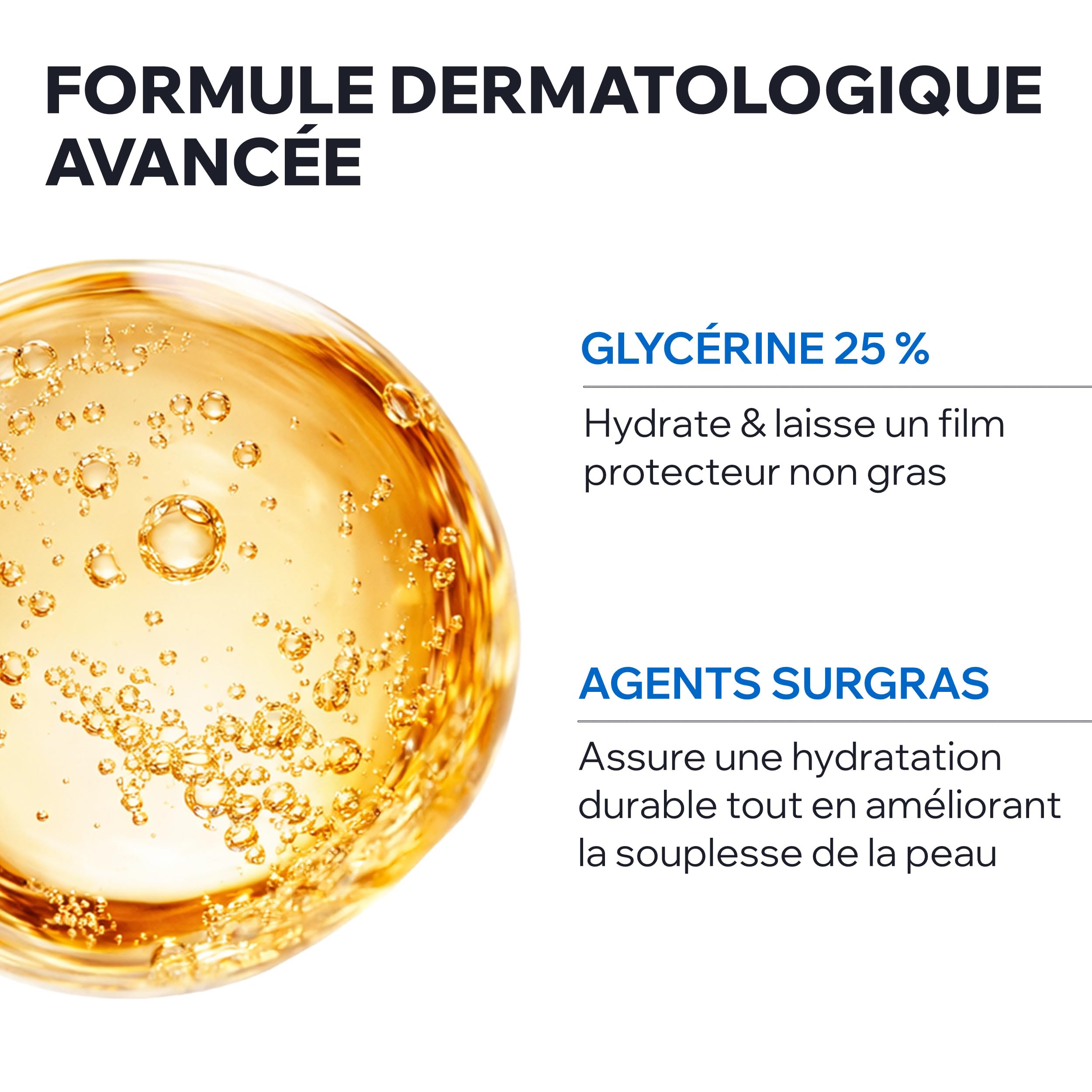 Uriage Derm-Phy Huile de Douche 1L - Nettoyant Visage, Corps - Peaux Sèches, Sensibles - Nettoie, Nourrit, Prévient le Dessèchement - 25% Glycérine, Agents Extra-Riches - pH Physiologique - Sans Savon