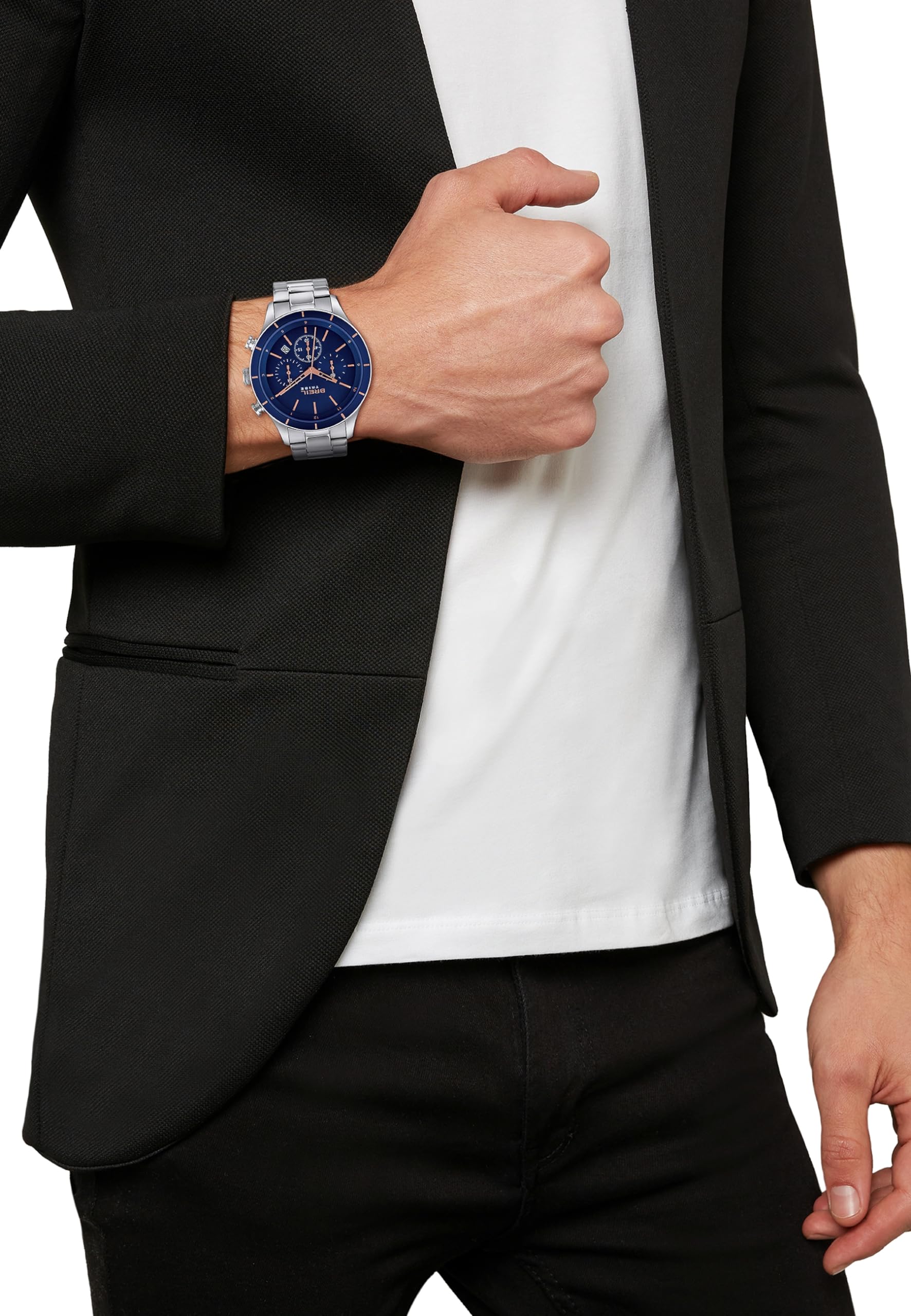 Breil, Cronografo Maschile Collezione Dude, Orologio da Uomo con Design Sportivo ed Minimal, con Movimento PE 902 e Resistente all'Acqua Fino a 5 Atm
