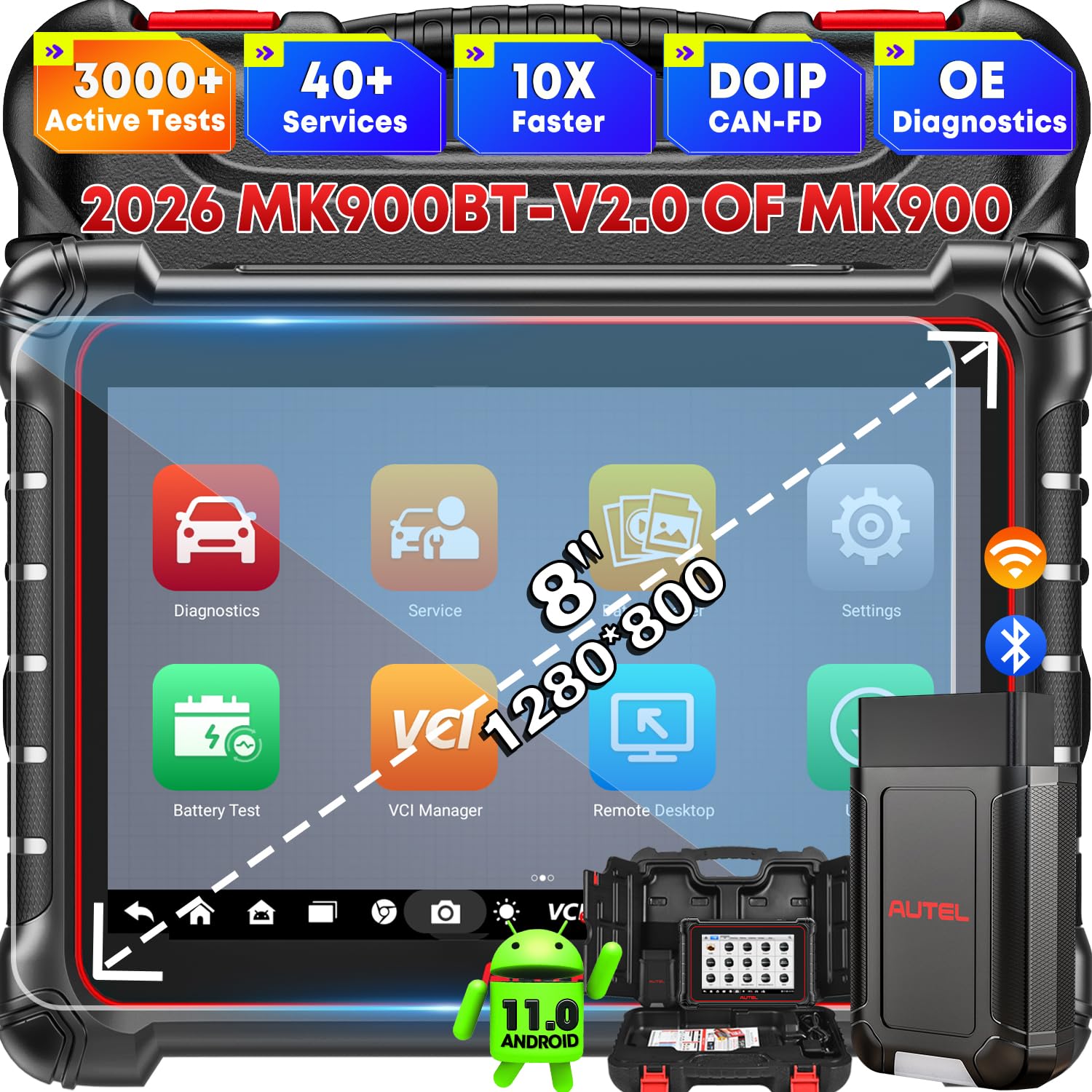 Amazon.co.jp: Autel MaxiCOM MK900BT 双方向スキャナー 40+サービス