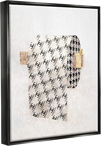 Vista 13 de Stupell Industries Diseño de arte de pared de lienzo flotante enmarcado con diseño de diseñador de papel higiénico glamuroso de moda por Ziwei Li