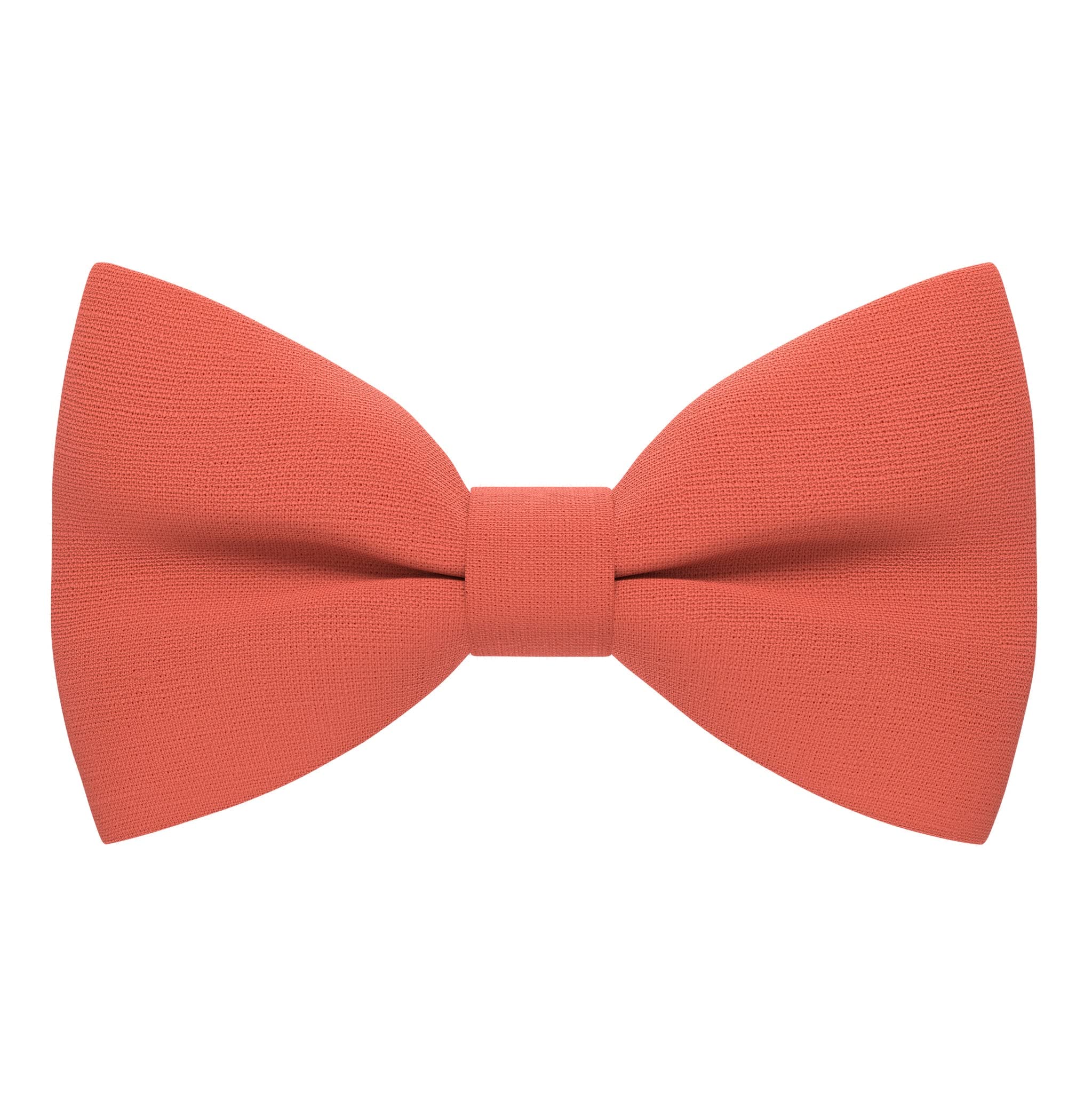 Bow Tie House Linen Boys Pre-Tied Bow Tie Formal Solid Tuxedo (Medium, Coral)