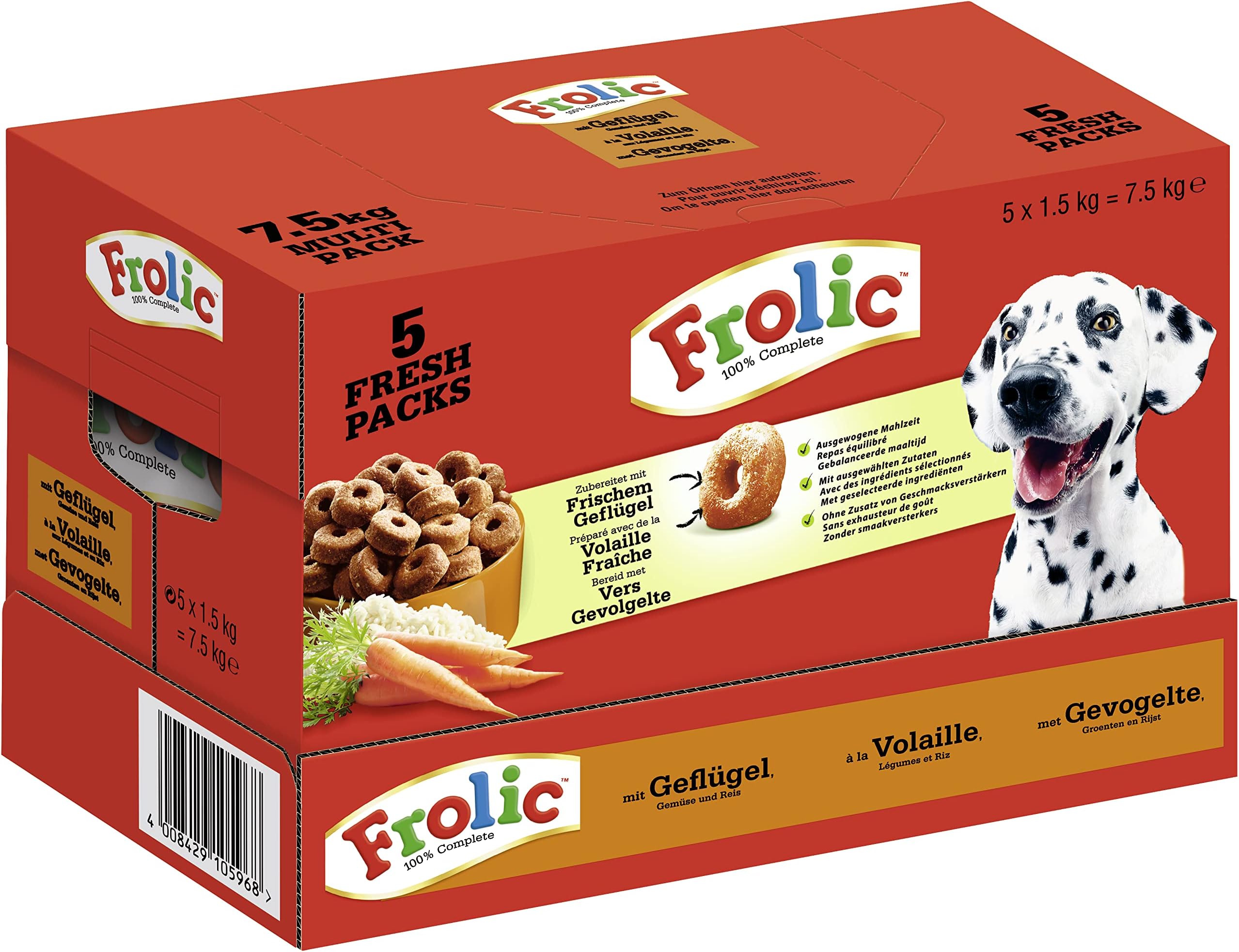 Frolic, complete dog food